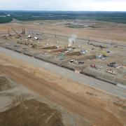 Photo: Missile Defense Agency/Construction of Missile Field 4 at Fort Greely, Alaska.